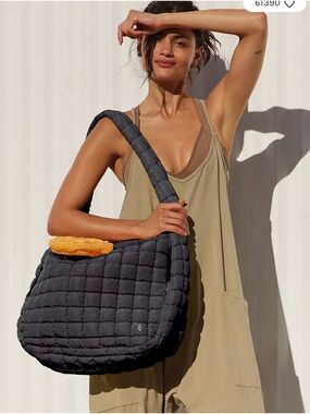 Sold out in pink Free People Navy Quilted Shoulder Bag